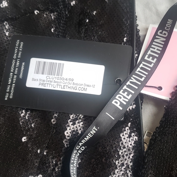 Prettylittlethings Kourtney black sequin bodycon - Picture 4 of 6